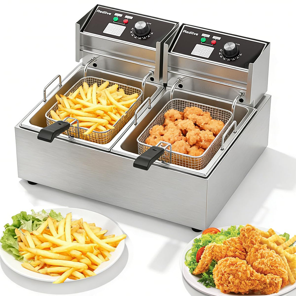 Commercial Deep Fryer with Double Baskets S4665