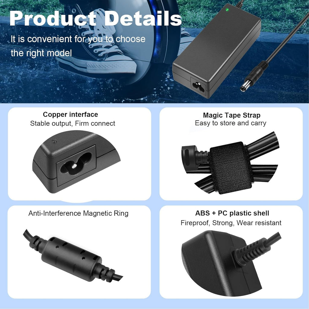 42V 2A Electric Scooter Charger with 7 Plugs Q62693