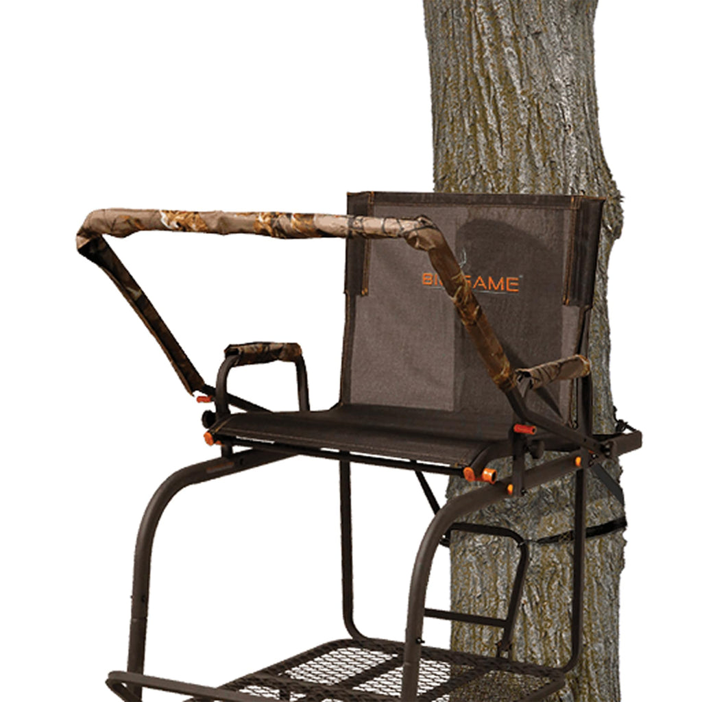 Deer Hunting Ladder Tree Stand with Extra Wide Seat R753830