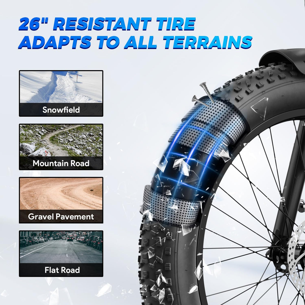 Electric Bike 26 x 4 Fat Tires M230