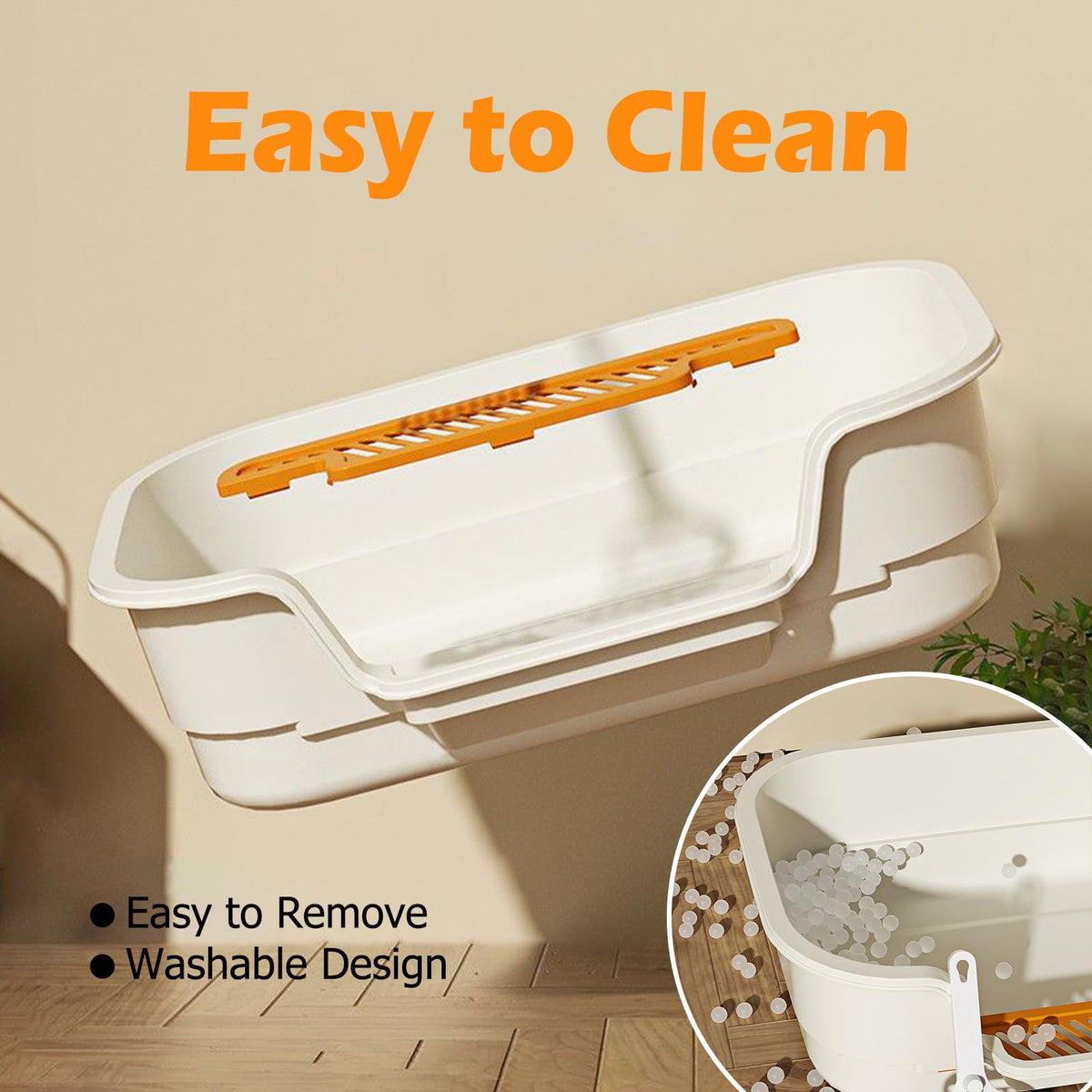 Large High Sides Low Entry Cat Litter Box X1720