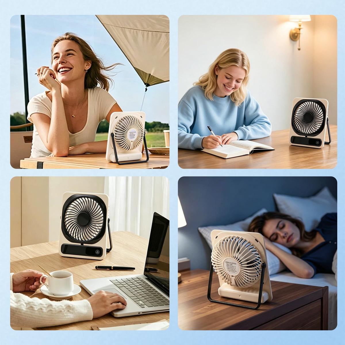 Portable Battery Operated USB Rechargeable Mini Personal Fan H78069