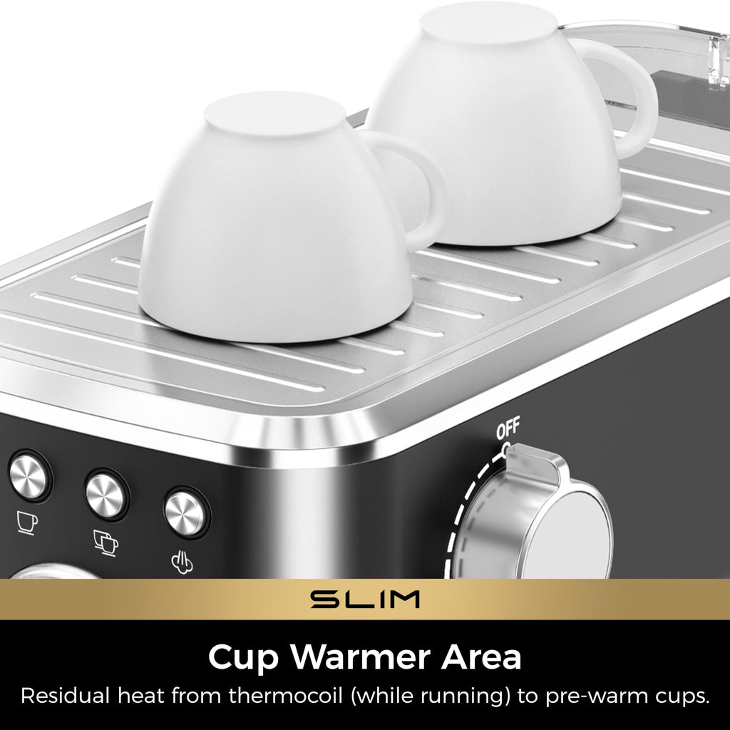 Slim Espresso Machine with Milk Frother O3546