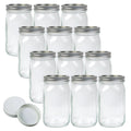 Wide Mouth Mason Jars 32 oz 12Pcs with Airtight Lids V2239