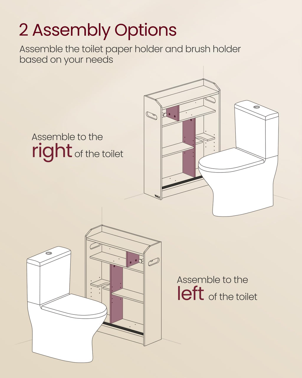Slim Bathroom Storage Cabinet with Sliding Doors Z440