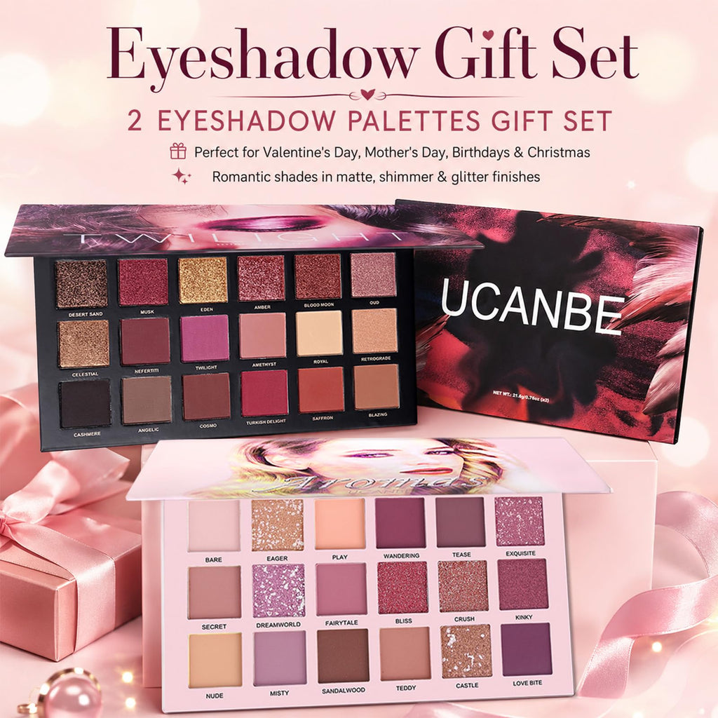 Nude Eyeshadow Palette Makeup Set, Matte Shimmer Glitter Pressed Pearl K287768