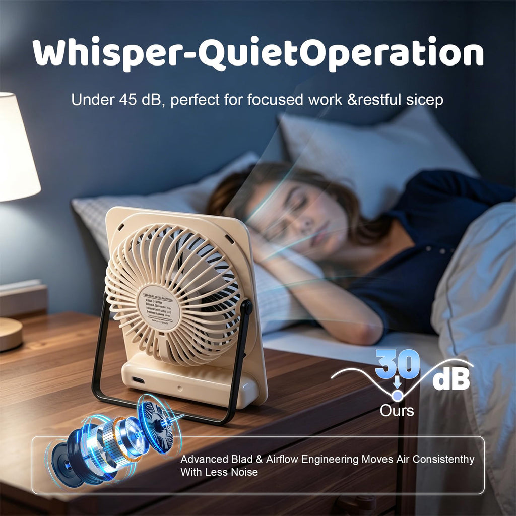 Portable Battery Operated USB Rechargeable Mini Personal Fan H78069