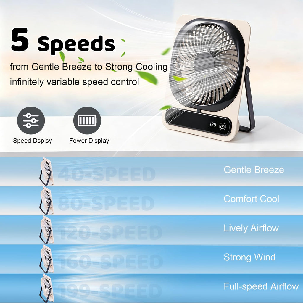 Portable Battery Operated USB Rechargeable Mini Personal Fan H78069