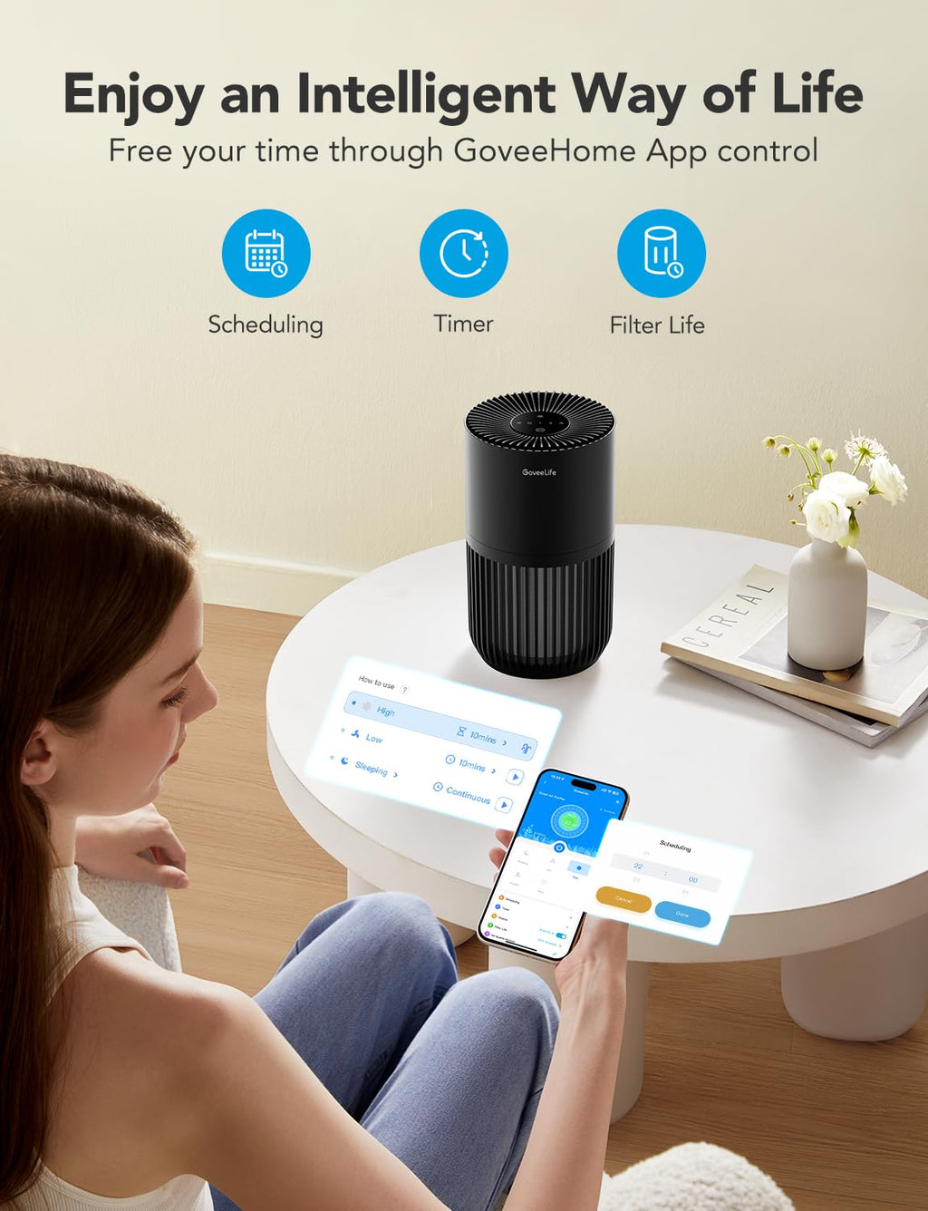 Dehumidifier with Mini Air Purifier H7077