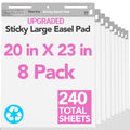 Sticky Easel Pads, 20 x 23 inch, 30 Sheets/Pad, 8 Pads P226054
