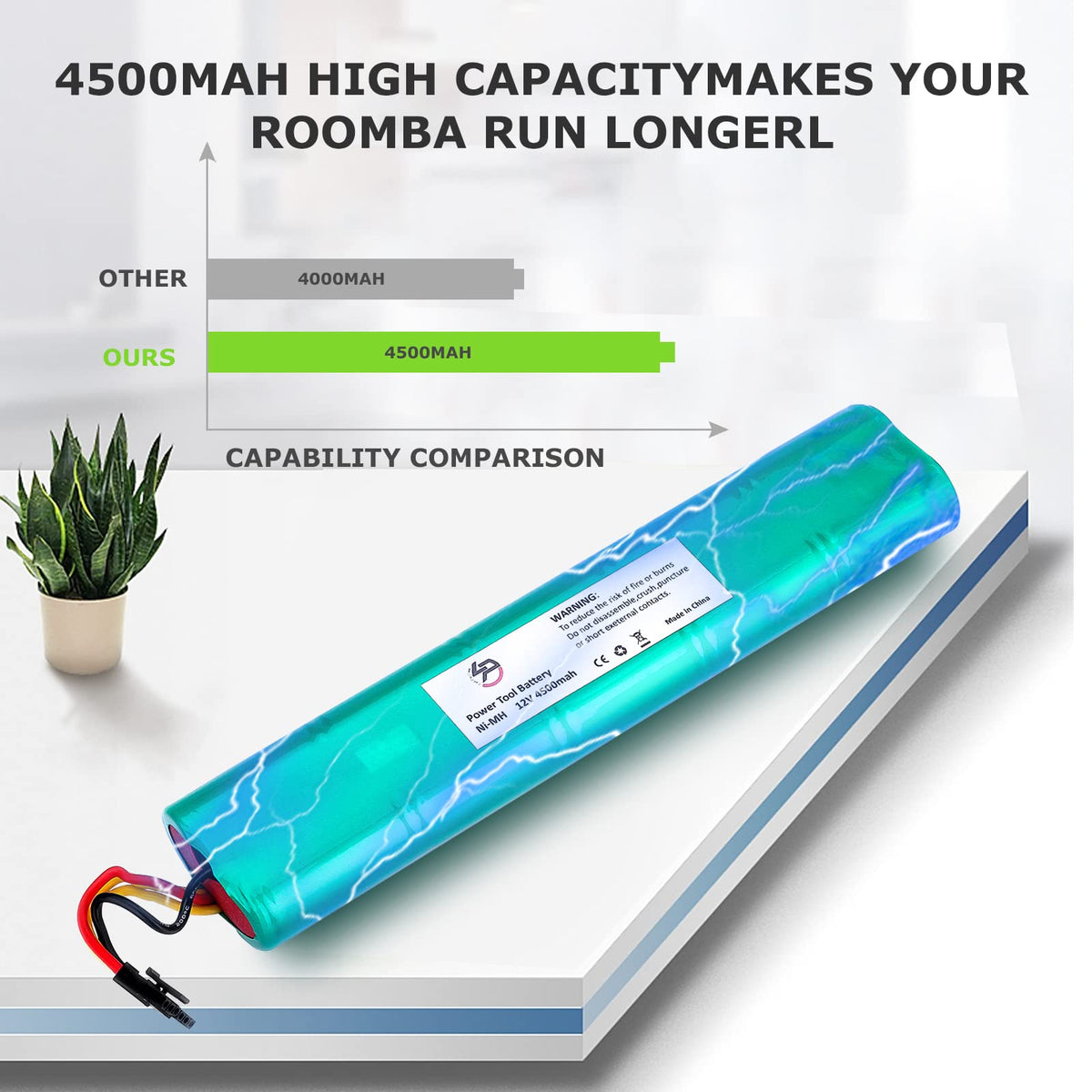 12V Ni-MH Rechargeable Vacuum Cleaner Battery Pack V312