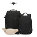 Rolling Backpack with Wheels 43L with Waist Pack Beige E56999