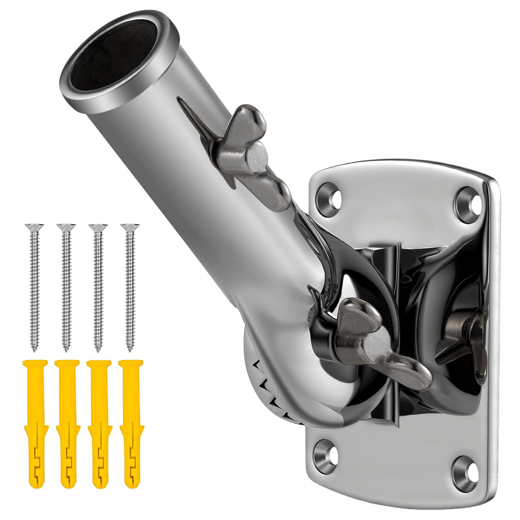 316 Stainless Steel Flag Pole Holder Bracket with Drain Hole, 1" L6438