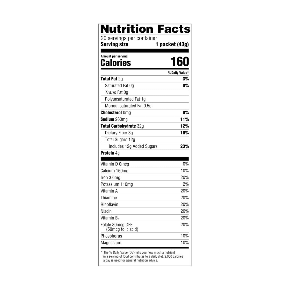 Maple & Brown Sugar Instant Oatmeal, 1.51 Oz, Pack of 40 I777