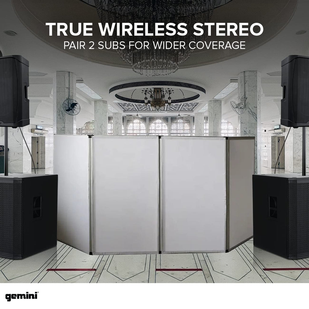 18" Powered Subwoofer, 1200 Watts, Bluetooth TWS O8140