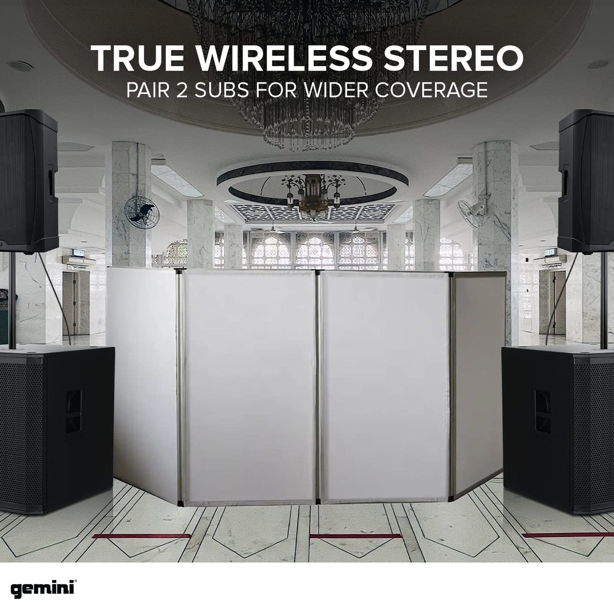 18" Powered Subwoofer, 1200 Watts, Bluetooth TWS O8140