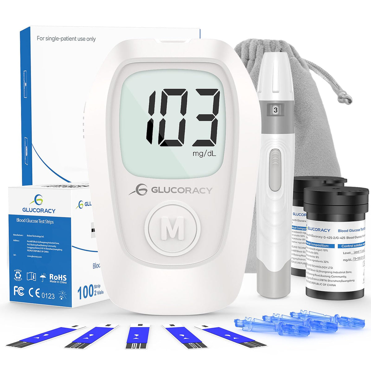 Blood Glucose Monitoring System, 100 Test Strips W65705