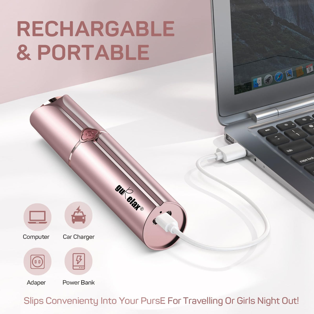 Electric Painless Facial Hair Removal Device with 2 Replacement Heads D98928