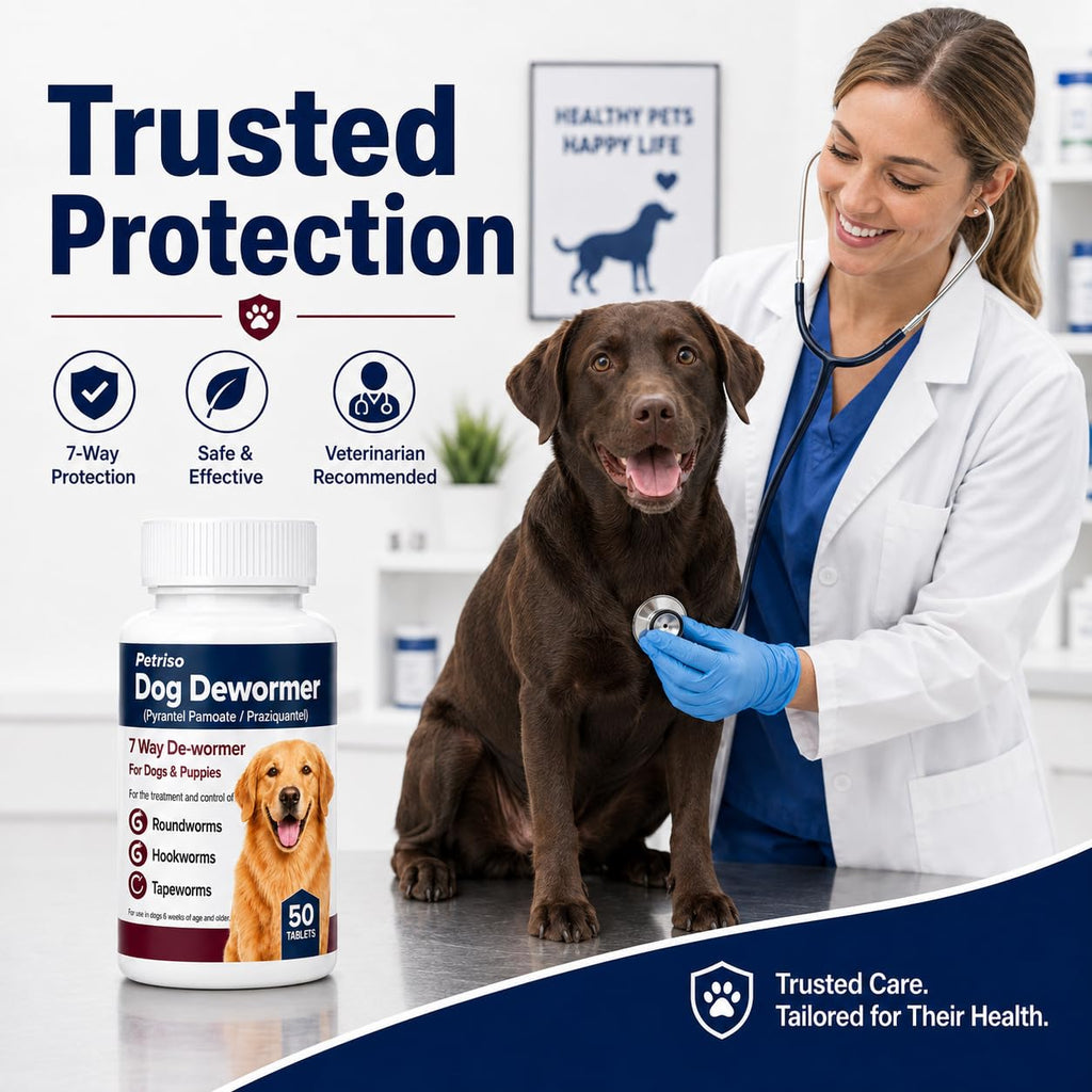 Dewormer for Dogs, 50 Tablets J7723