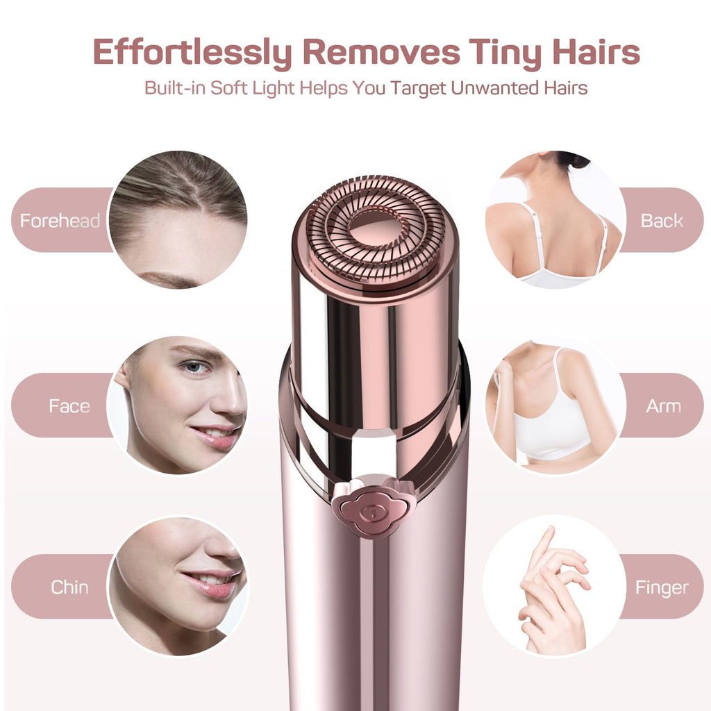 Electric Painless Facial Hair Removal Device with 2 Replacement Heads D98928