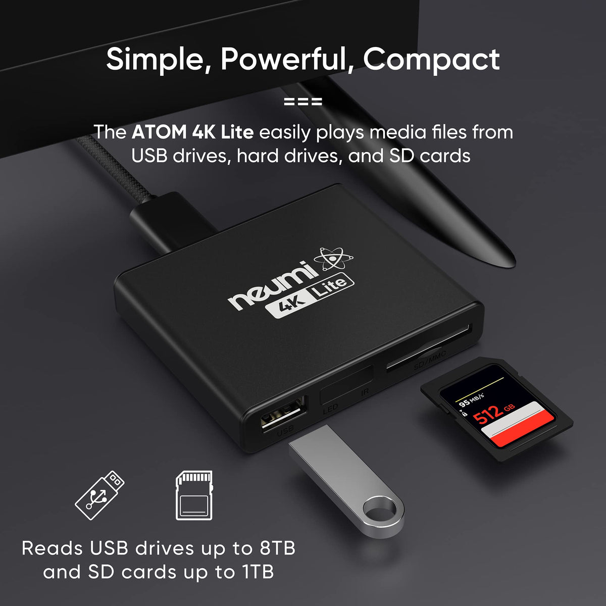 4K Media Player for USB Drives and SD Cards I941006