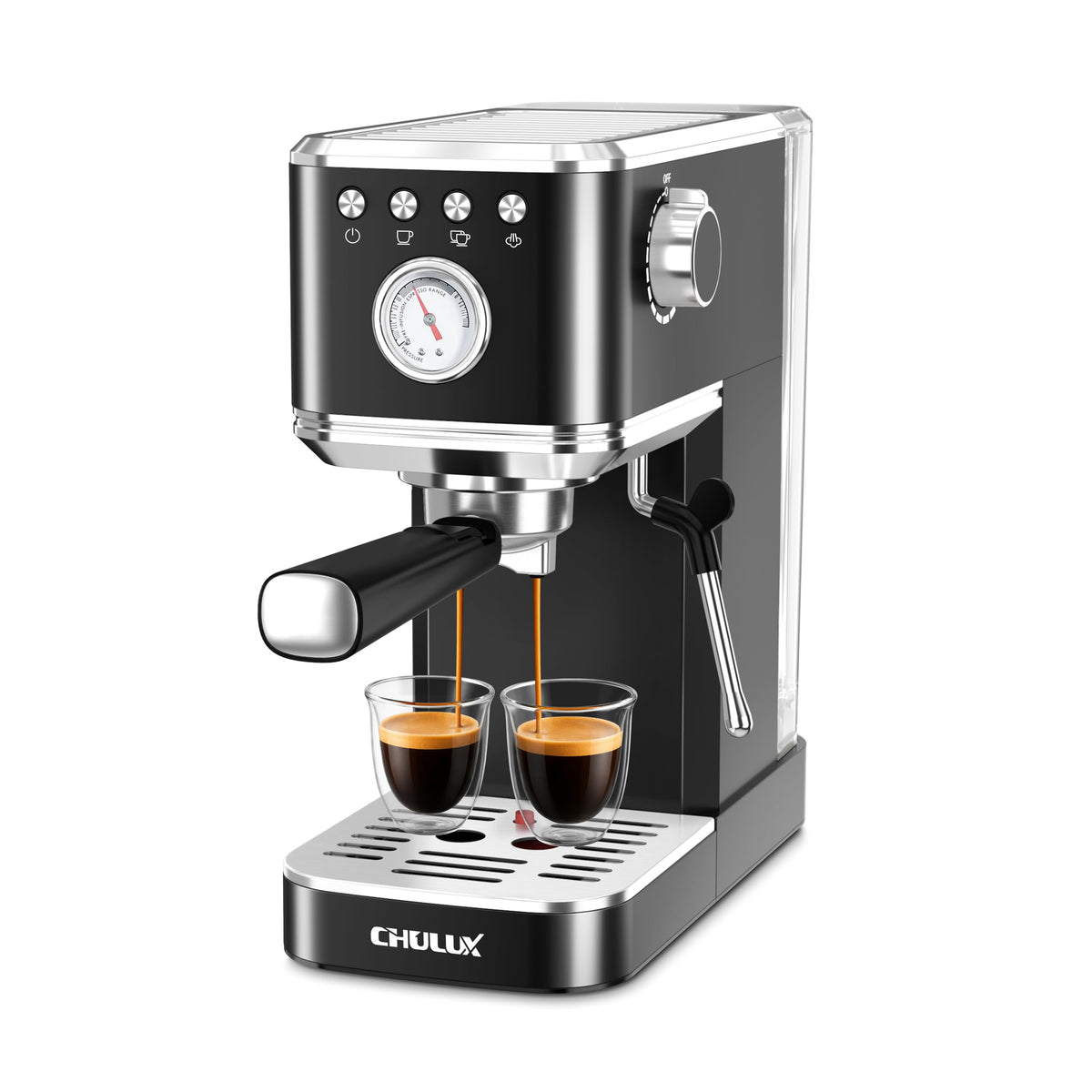 Slim Espresso Machine with Milk Frother O3546