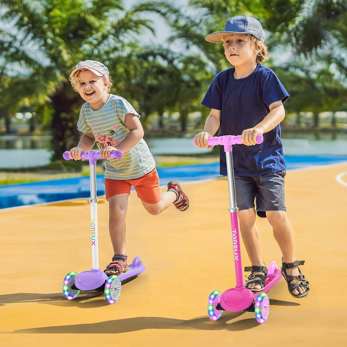 Kids 3-Wheel Scooter with Light-Up Deck and Wheels F617232