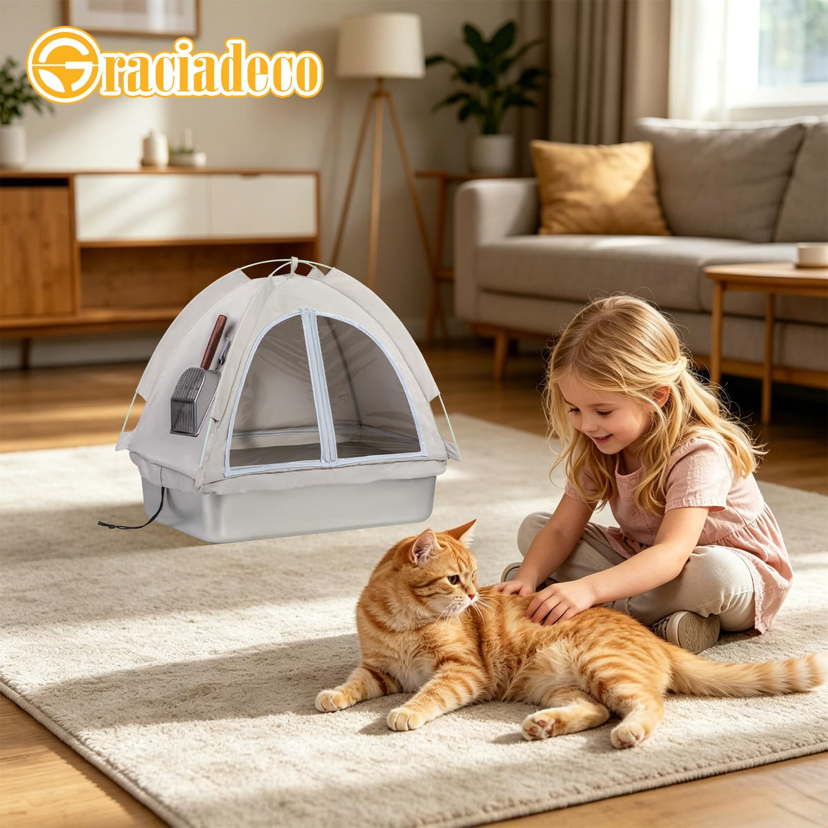 Stainless Steel Extra Large Enclosed Cat Litter Box K9029
