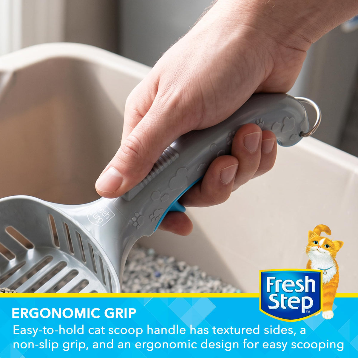 Cat Litter Scoop with Ergonomic Handle, 2-Pack P752016