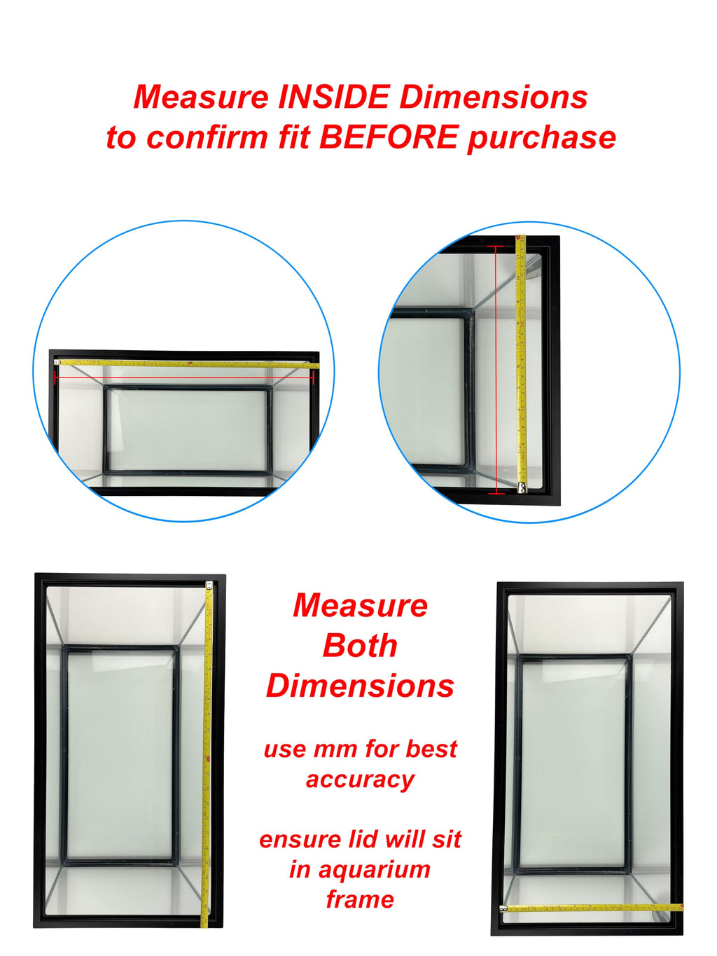 Glass Canopy Aquarium Lid C599
