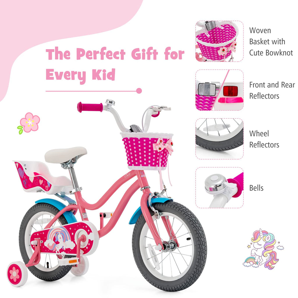 14 Inch Kids Bike with Training Wheels Q927331