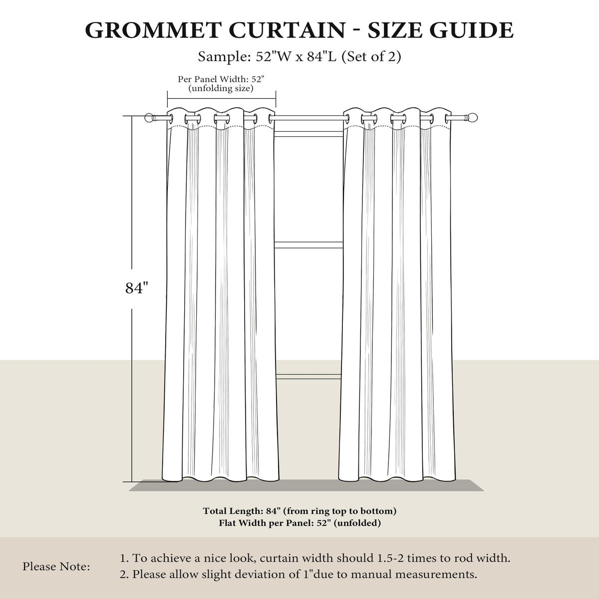 Silver Grey Pattern Curtains 52 x 84 Inch G7762