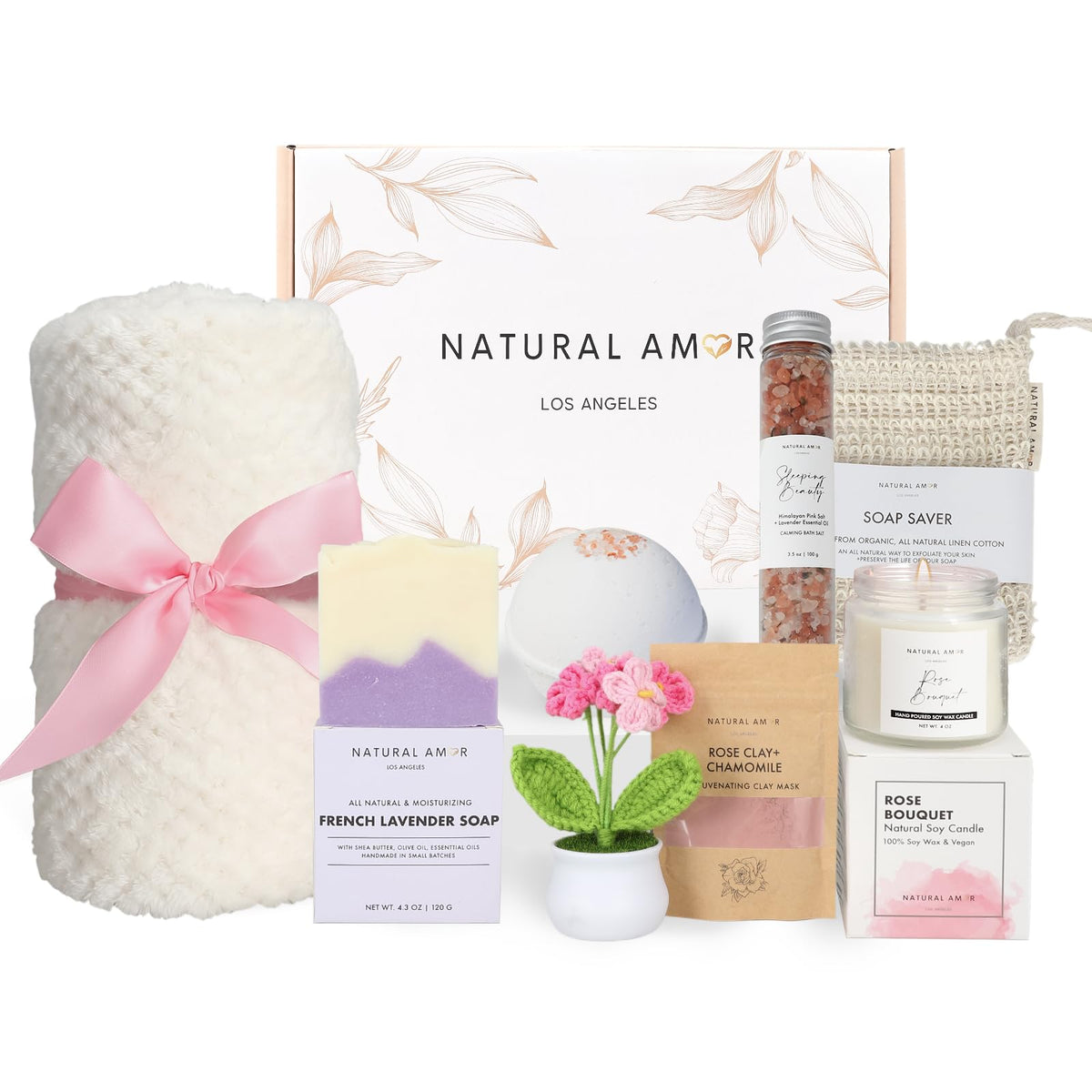 8-Piece Spa Gift Set with Blanket I4626