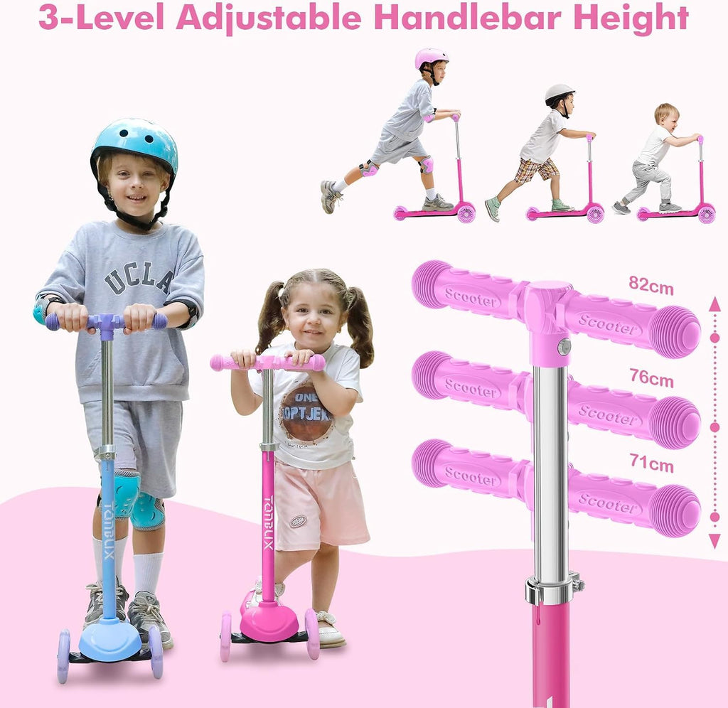 Kids 3-Wheel Scooter with Light-Up Deck and Wheels F617232