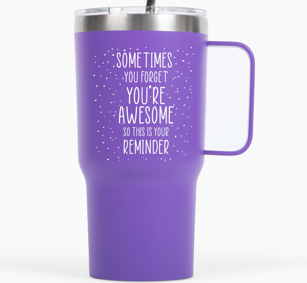 20 Ounce Vacuum Insulated Tumbler With Handle Purple X528
