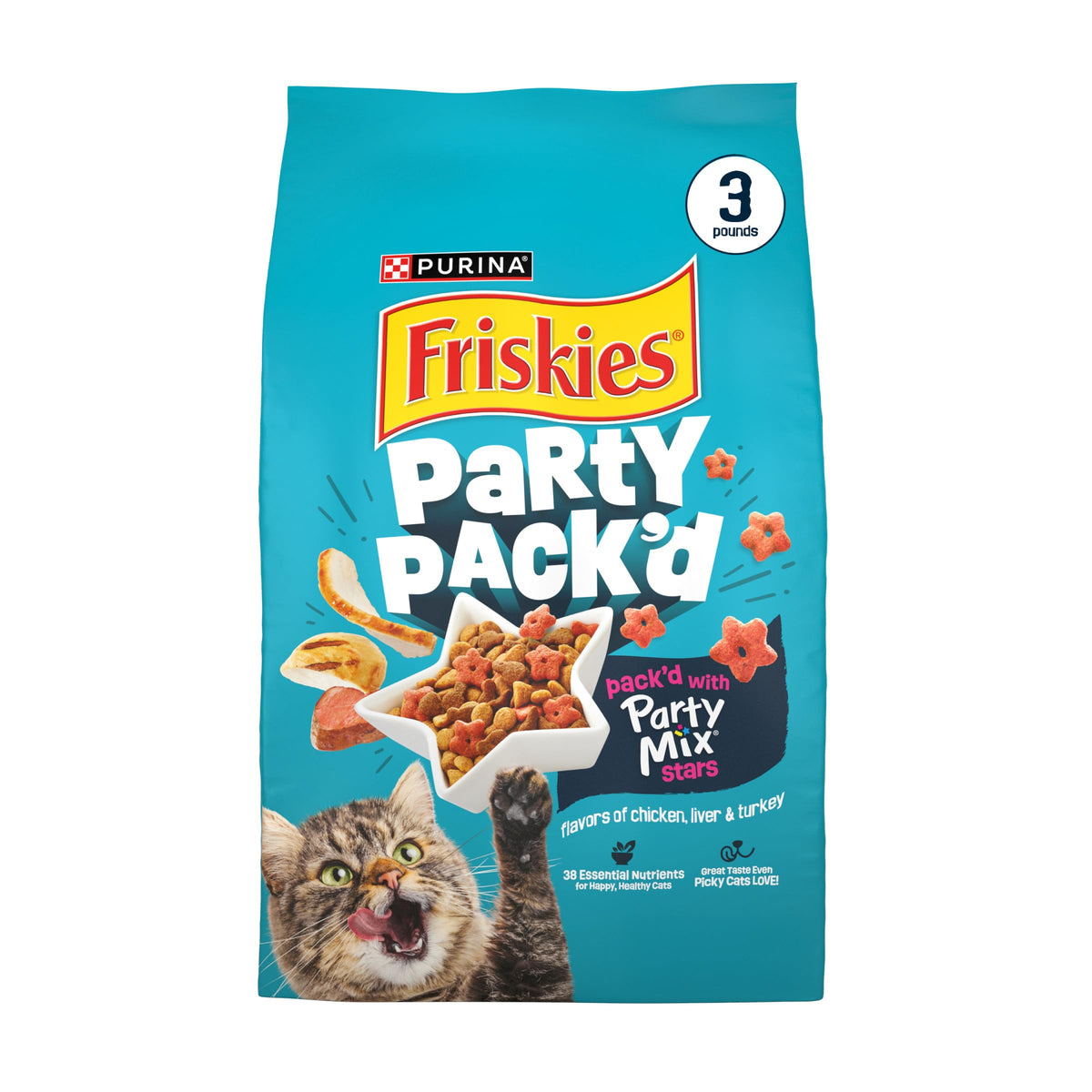 Crunchy Dry Cat Food 3 lb Bag P80714