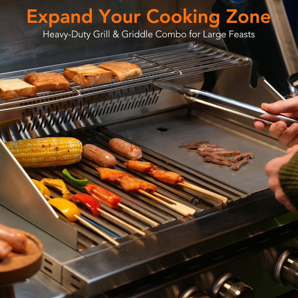 Heavy-duty SUS304 Stainless Steel 6-Burner Propane Gas Grill H204881