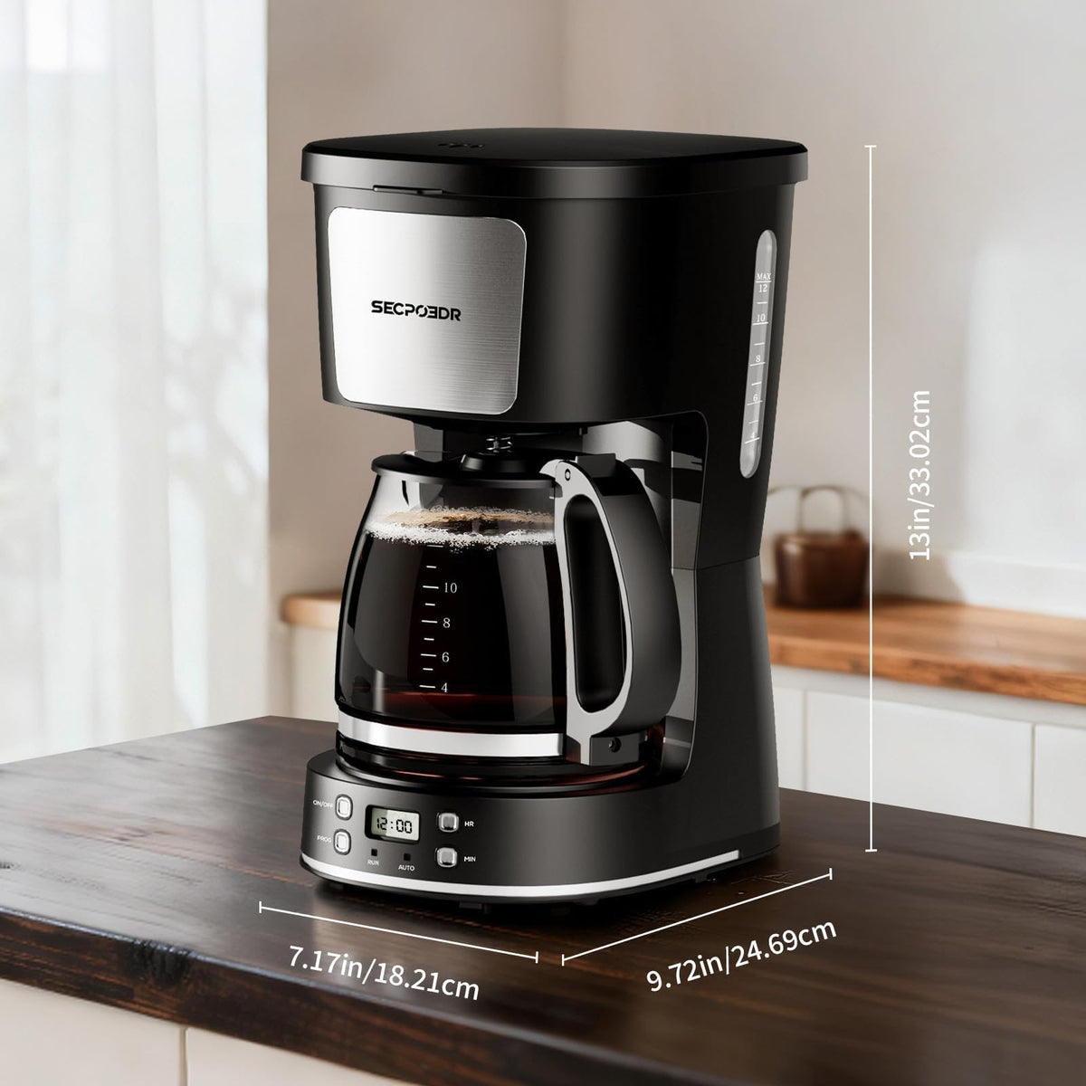 12 Cup Programmable Coffee Maker with Reusable Filter Q9794
