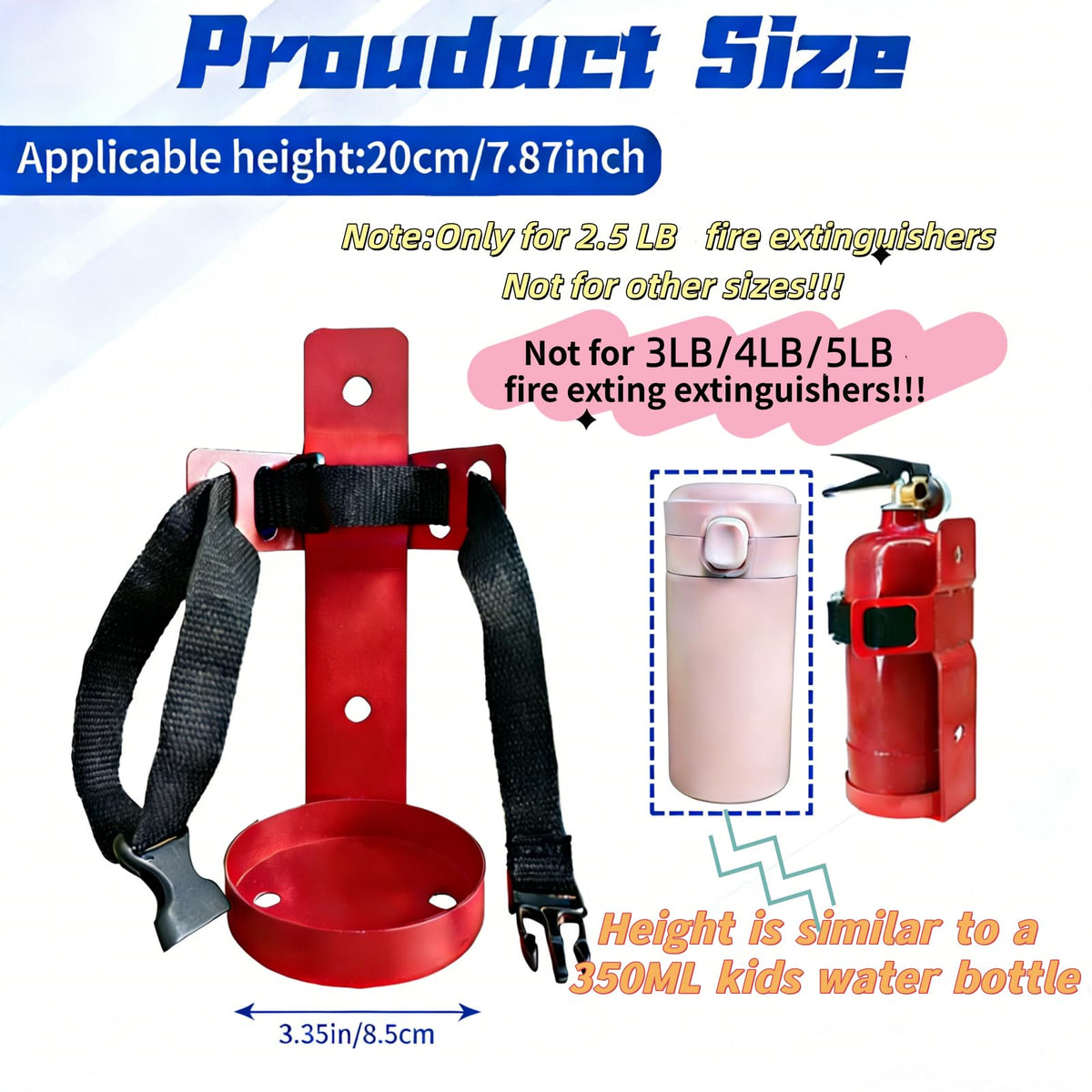 Small Fire Extinguisher Mount with Quick Release Strap X305317