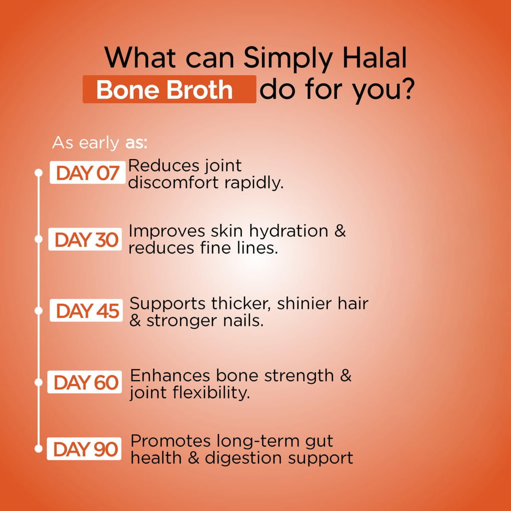 Halal Bone Broth Protein Powder, Grass-Fed Hydrolyzed Collagen, 25 Servings 16 Oz G509978