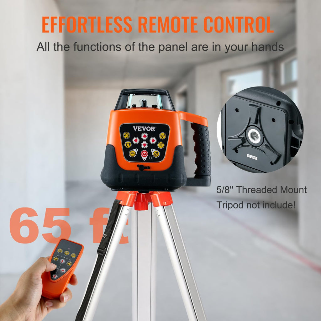Red 360 Degree Self Leveling Rotary Laser Level Kit with Tripod G8118