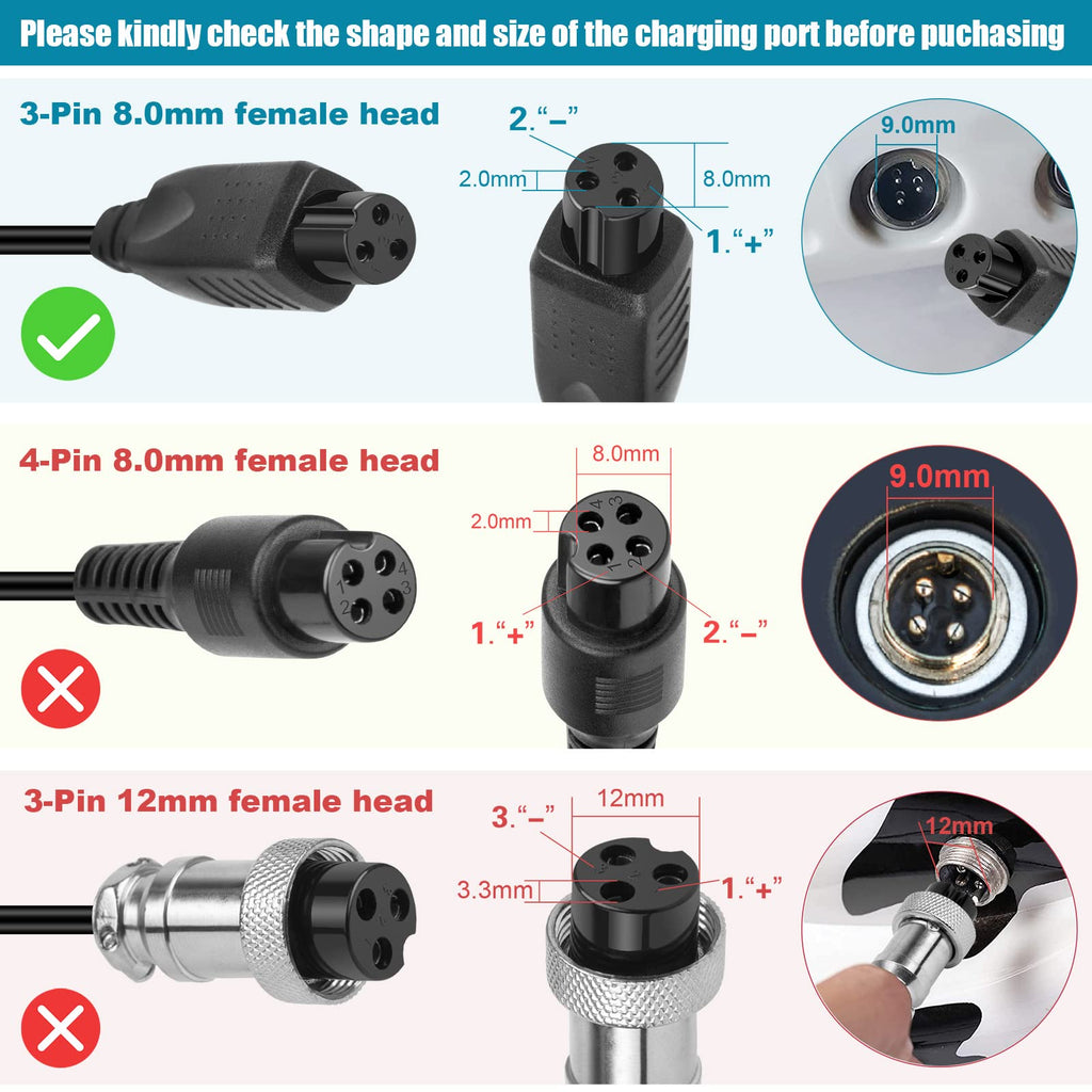 42V 2A 3 Prong Charger G3694