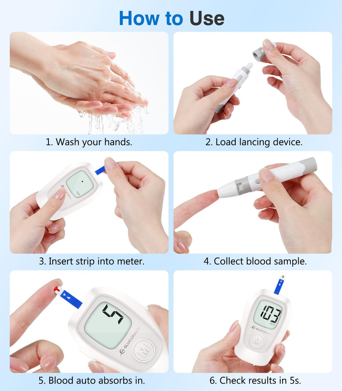 Blood Glucose Monitoring System, 100 Test Strips W65705
