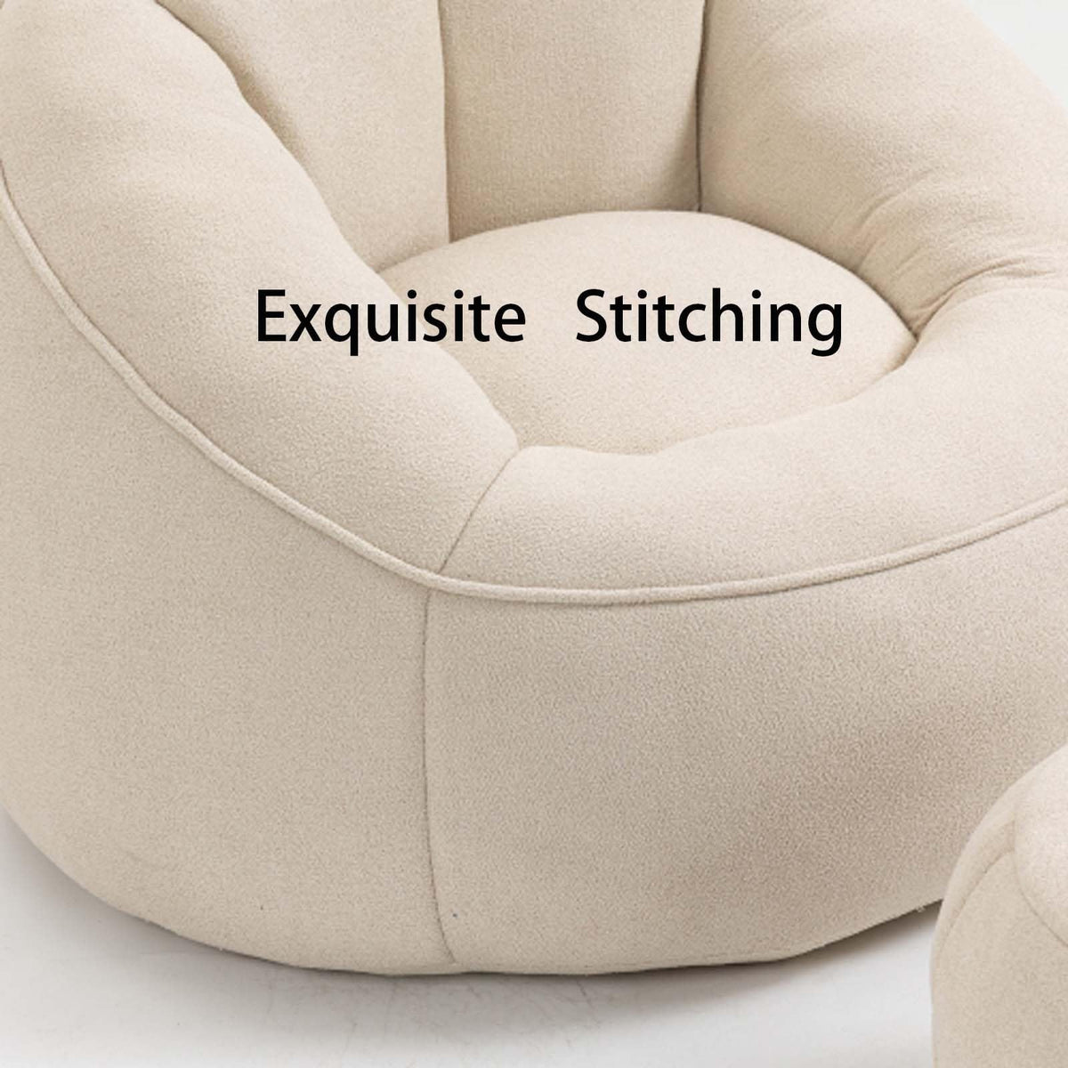 Memory Foam Bean Bag Chair with Ottoman P4324