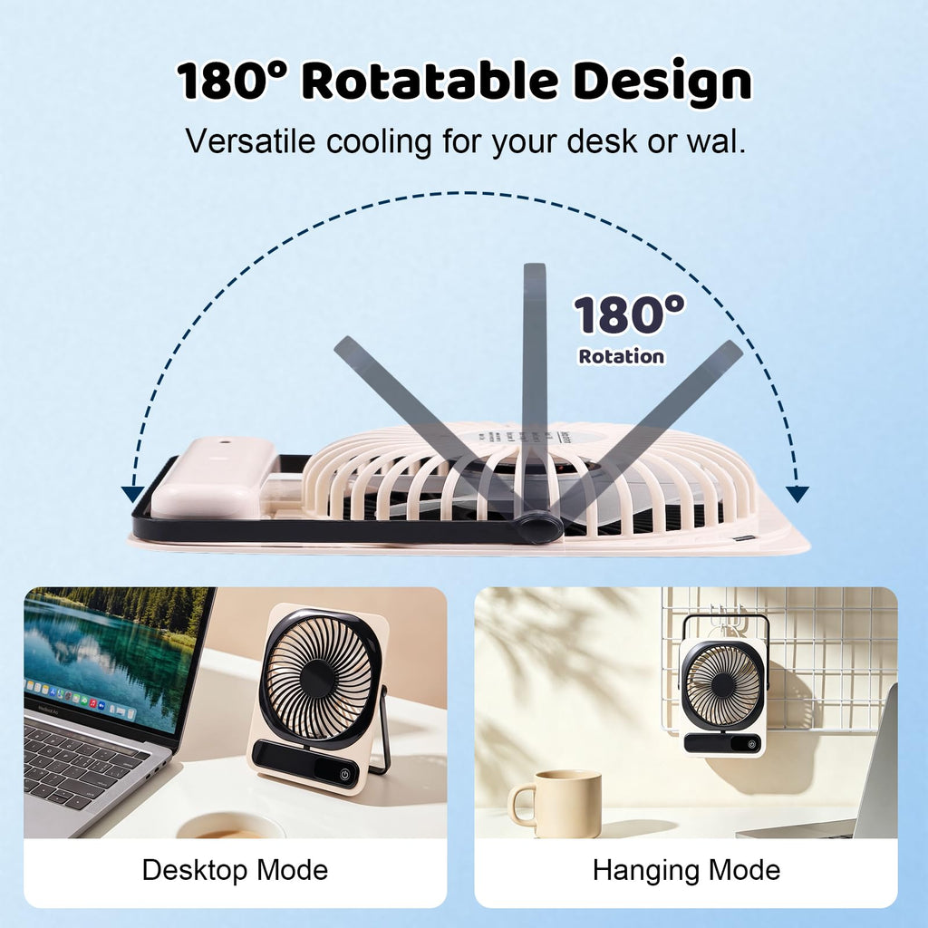 Portable Battery Operated USB Rechargeable Mini Personal Fan H78069