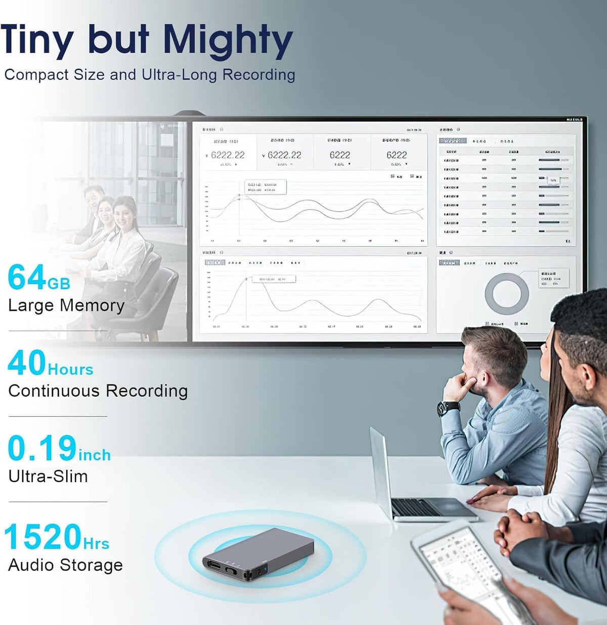 64GB Magnetic Voice Activated Recorder G228343