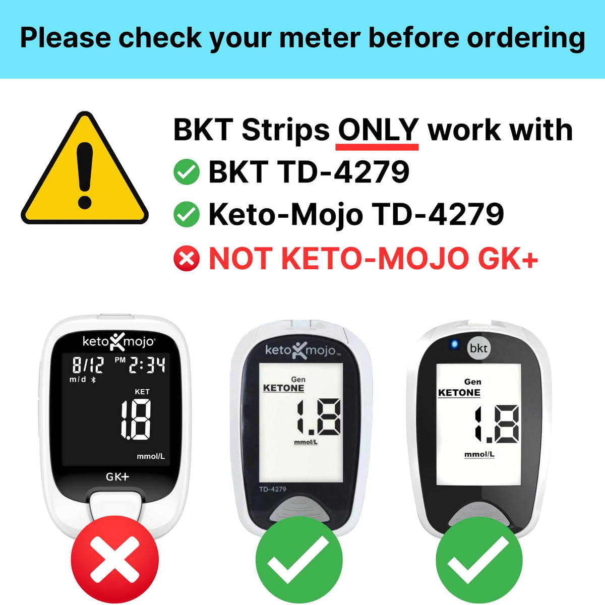 Blood Ketone Test Strips 50ct U94212