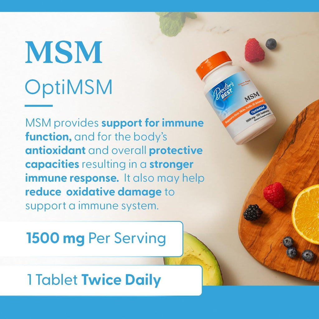 MSM Supplement 1500mg 120 Tablets F221