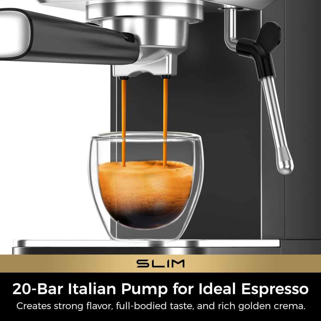 Slim Espresso Machine with Milk Frother O3546