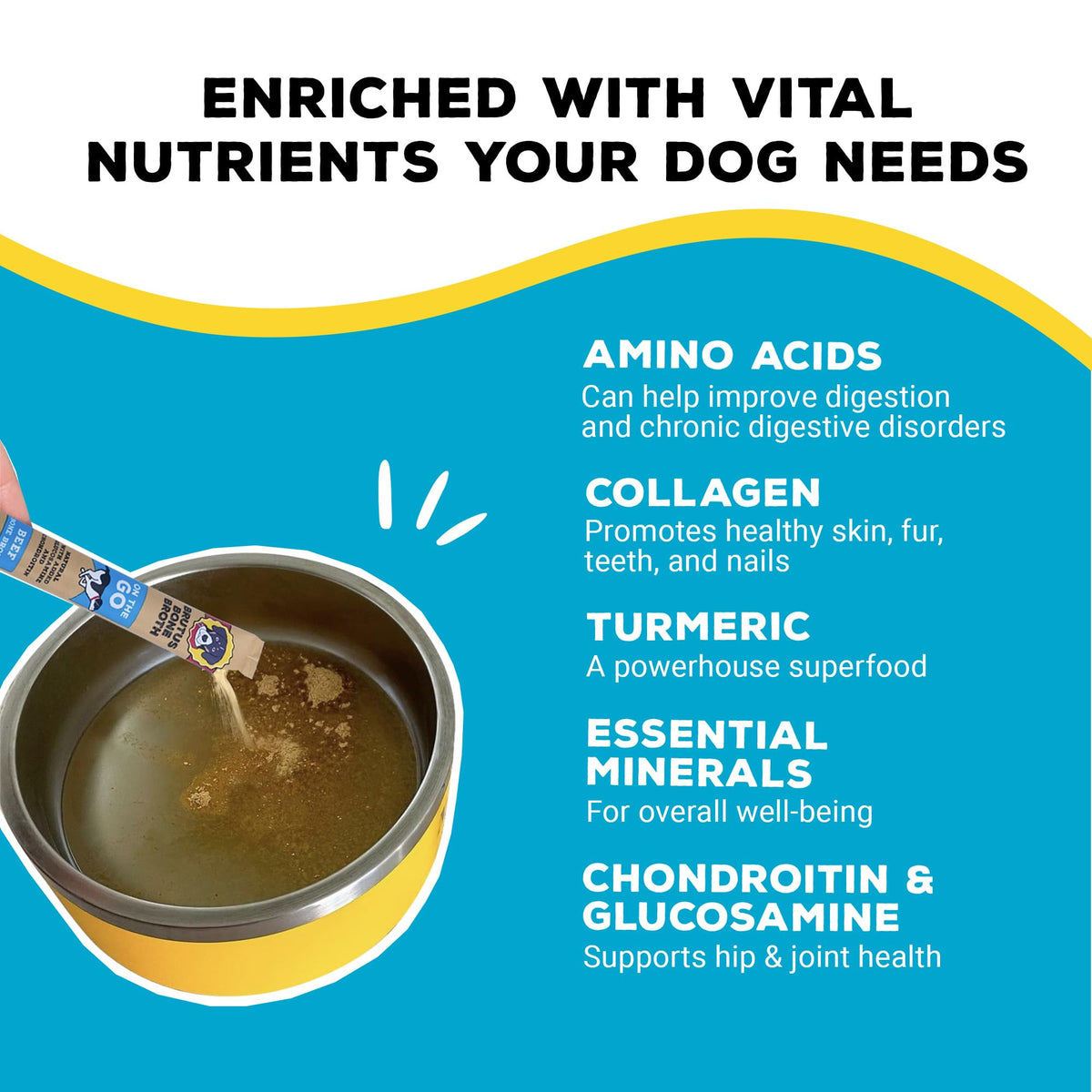 Beef Bone Broth Powder with Chondroitin Glucosamine & Turmeric X4304